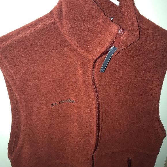 Columbia Other - COLUMBIA - Unisex Rust Orange Fleece Vest